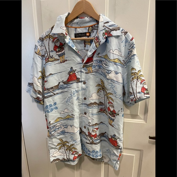 Quiksilver Other - Quiksilver Santa Christmas Hawaiian shirt small